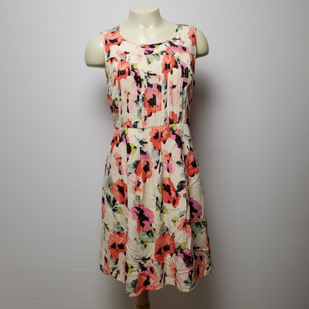 MADEWELL SILK FLORAL DRESS SIZE 0
